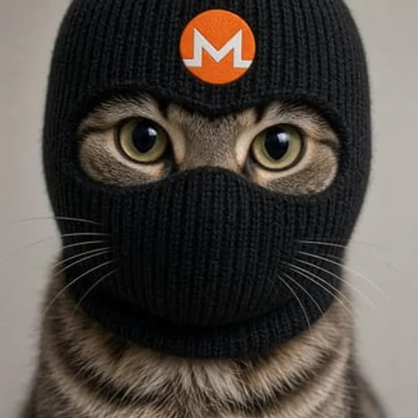 Booking photograph of the masked CRIME cat